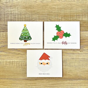 Niedliche Weihnachtskarten 3er Set | Festliche Feiertags-Cheers-Gruß-Karten-Pack | Sortierte Weihnachtskarten für Familie, Freunde | A2 Blanko-Karte
