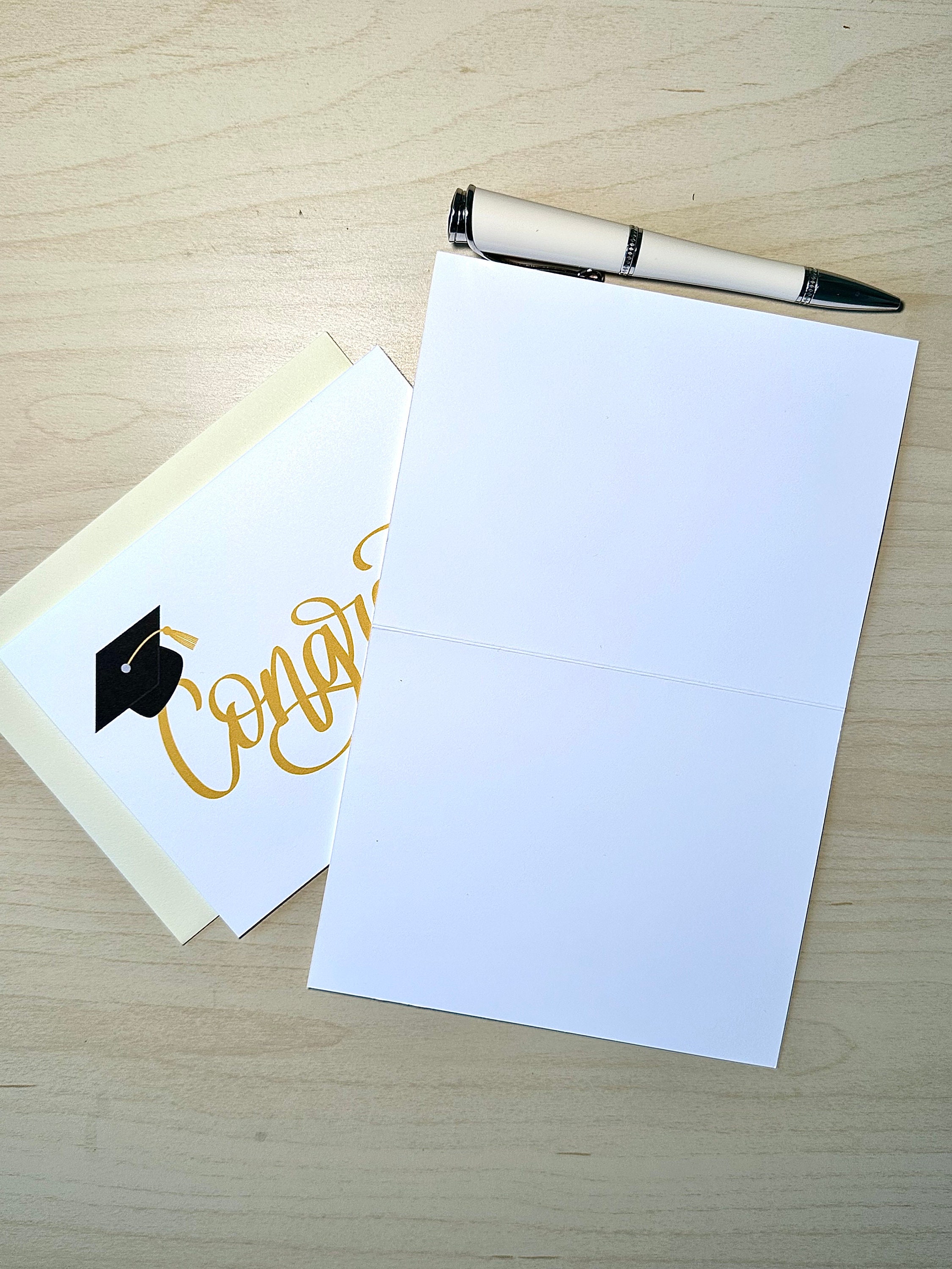 Congrats With Graduation Cap Greeting Card | Class of 2024 Grad Gift ...