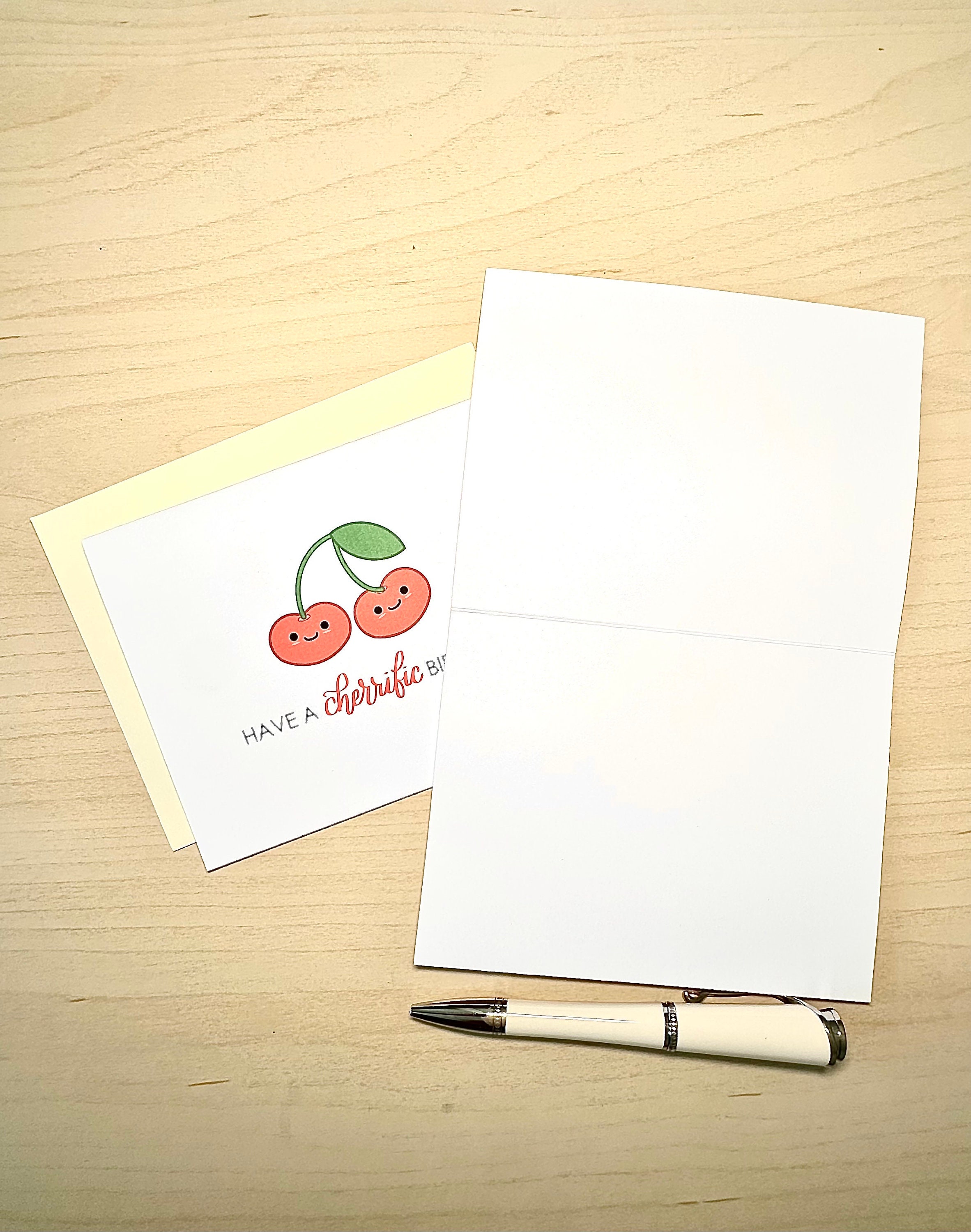 Have a Cherrific Birthday Cherry Pun Greeting Card | Cute Punny Card ...