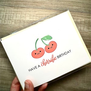 Have a Cherrific Birthday Cherry Pun Greeting Card | Cute Punny Card ...