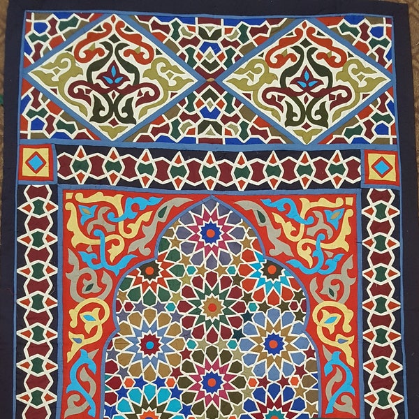 Fattoh Shop, Marvelous Arabian Gem Gate Design in Multi colors, This unique piece just breathtaking to see in person by Tentmakers of Cairo.