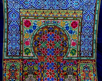 Masterful Traditional Islamic/ Arabian Gate stitched on Canvas.