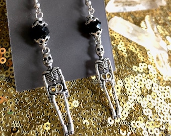 Skeleton Halloween Dangle Earrings