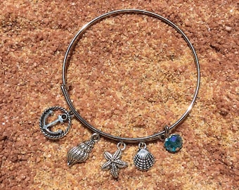Nautical ocean charm bracelet