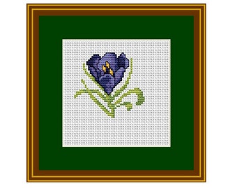 Crocus PDF Instant Download. Flower Pattern. Counted Cross Stitch Pattern. Nature. Flower. Floral Cross Stitch Pattern. Wall Decor.