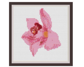 Orchid Pattern. Counted Cross Stitch Pattern. Nature. Flower. PDF Instant Download. Floral Cross Stitch Pattern. Wall Decor. Art.