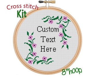 Custom Text Here. Your Text Here Cross Stitch Kit. Your Personalization Cross Stitch Kit. Custom Cross Stitch Kit. Custom Pattern. Your Word