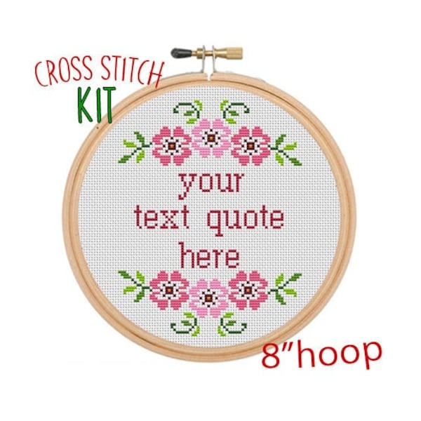 Your Text Here Cross Stitch Kit. Your Custom Text Here. Your Personalization Cross Stitch Kit. Custom Cross Stitch Kit. Custom Pattern.