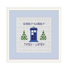 Wibbly-Wobbly. Timey-Wimey. DIY. Cross Stitch Pattern.