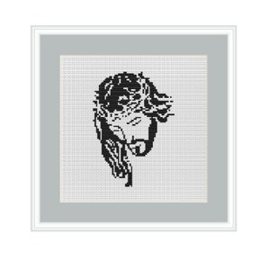 Jesus in A Crown of Thorns Cross Stitch Pattern. PDF Chart. Easy ...