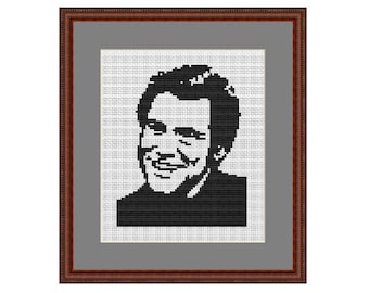 Jim Carrey Counted Cross Stitch Pattern. PDF Instant Download. Begginers Pattern. Comic Pattern. Actor Cross Stitch.