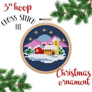 Kit Di Punti Gnome Cross Di Natale Diy Kit Punto Croce Etsy