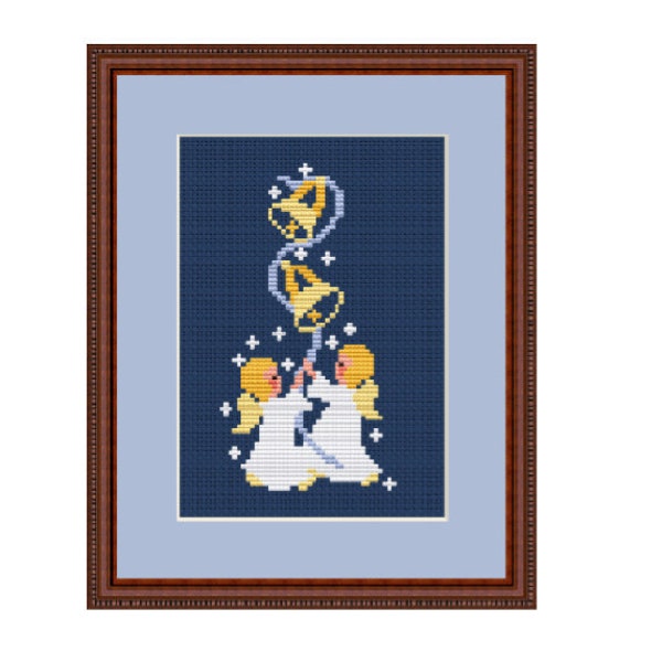 Christmas Angels Pattern. Christmas Cross Stitch Pattern. Christmas Bells. Angels Pattern. Merry Christmas. Holiday Gift.  Instant Download.