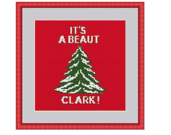 C'est un motif de point de croix Beaut Clark. Les vacances de Noël. Noël moche au point de croix. Trousse. Téléchargement instantané du motif.