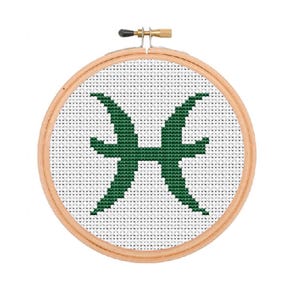 Pisces Pattern. Zodiac Sign PDF Instant Download Counted Cross Stitch Pattern. Pattern. Home decor Art. Cross Stitch Pattern