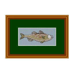 Fish Cross Stitch. Basa Fish Pattern. PDF Chart. Instant Download.