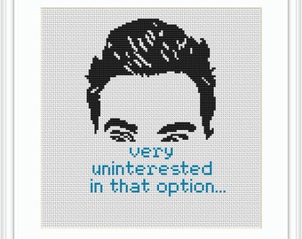 Very Uninterested In That Option Cross Stitch Pattern. David Rose Quote. David Rose Saying. Schitt's Creek Cross Stitch Pattern.