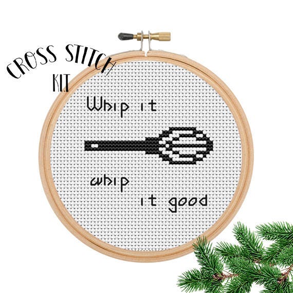 Whip It Whip It Good Cross Stitch Kit. Funny Kit. Beginner | Etsy
