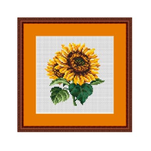 Sunflowers Counted Cross Stitch Pattern. Flowers Nature Cross Stitch Pattern. Wall Decor DIY Pattern. Gift Kitchen Decor Pattern. Home Decor