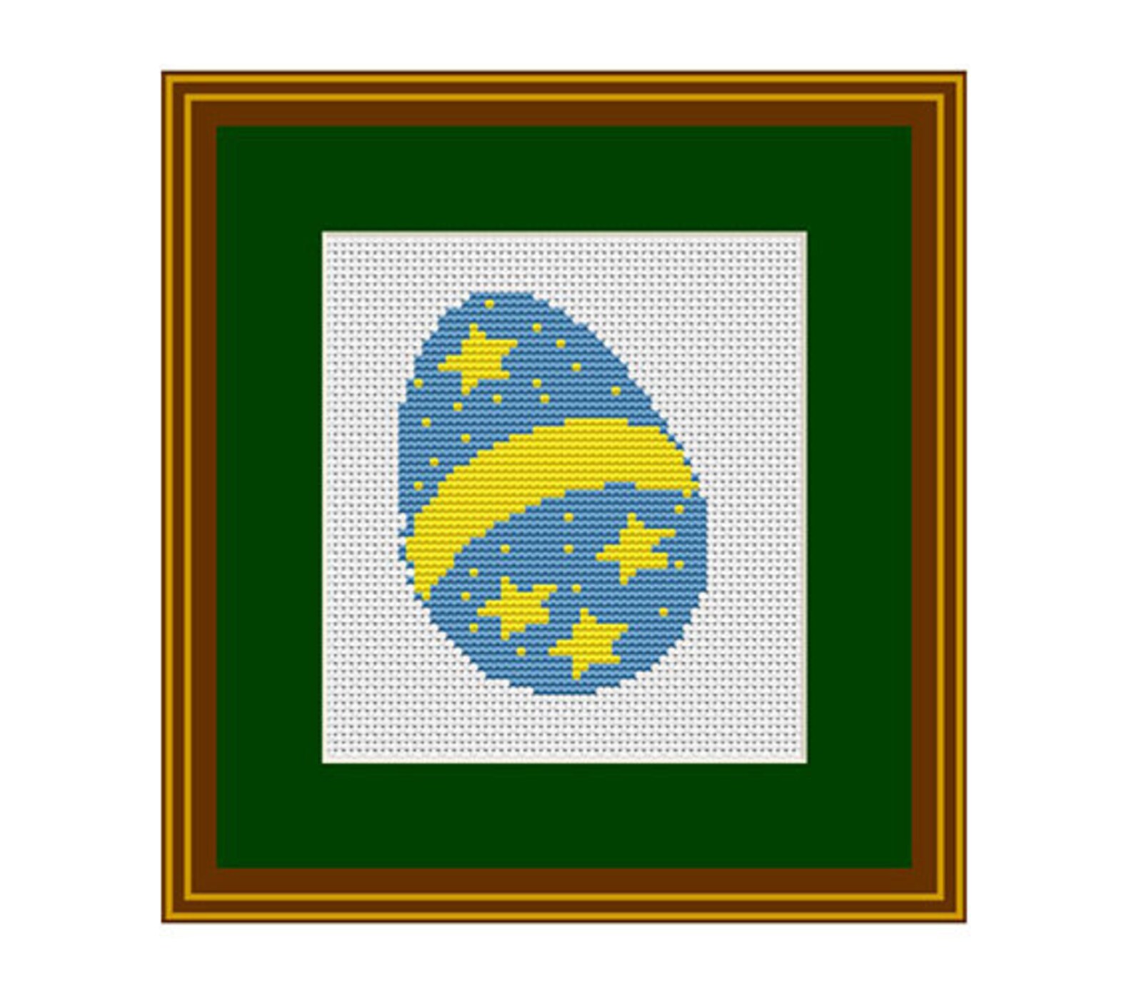 Easter Eggs Cross Stitch Pattern PDF CHART Easy Pattern/ Etsy