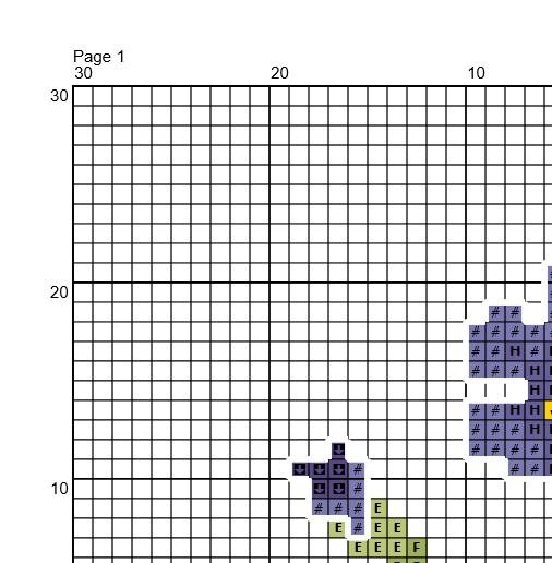 Blue Flower Counted Cross Stitch Pattern. PDF Instant Download. Nature ...
