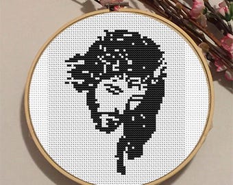 Jesus Cross Stitch Pattern. PDF Chart. Easy Pattern. Instant Download. DIY Easter Decor. Quote. Bible. Easter. Icon.