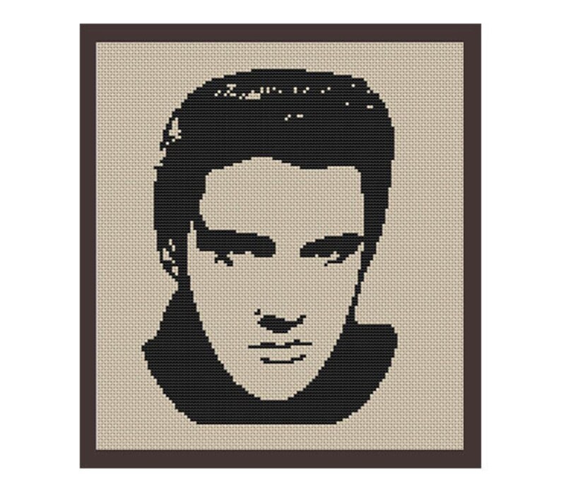 Elvis Presley Counted Cross Stitch Pattern. PDF Instant | Etsy