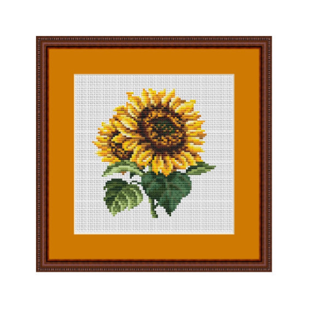 Sunflowers Counted Cross Stitch Pattern. Flowers Nature Cross Stitch