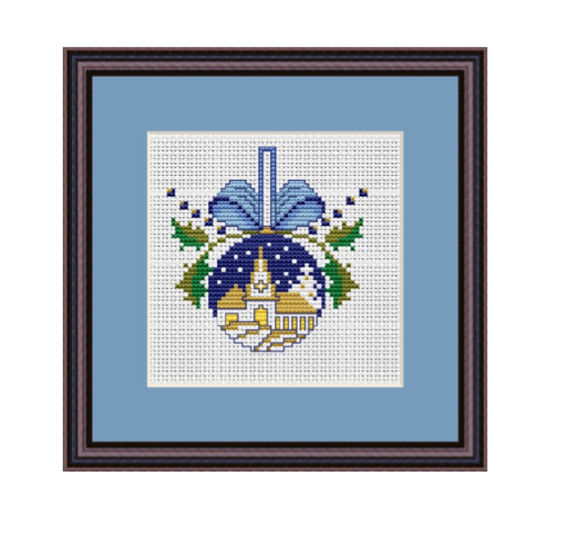 Christmas Ornament Cross Stitch Pattern. Christmas Church Etsy
