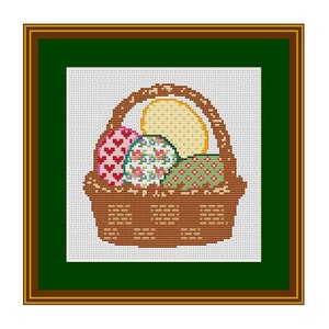 Easter Basket Cross Stitch Pattern. PDF Chart. Easy Pattern. Holiday ...