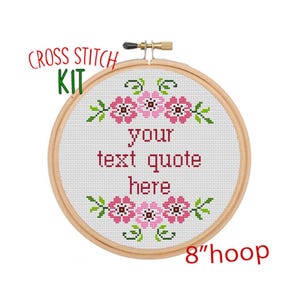 Your Text Here Cross Stitch Kit. Your Custom Text Here. Your Personalization Cross Stitch Kit. Custom Cross Stitch Kit. Custom Pattern.