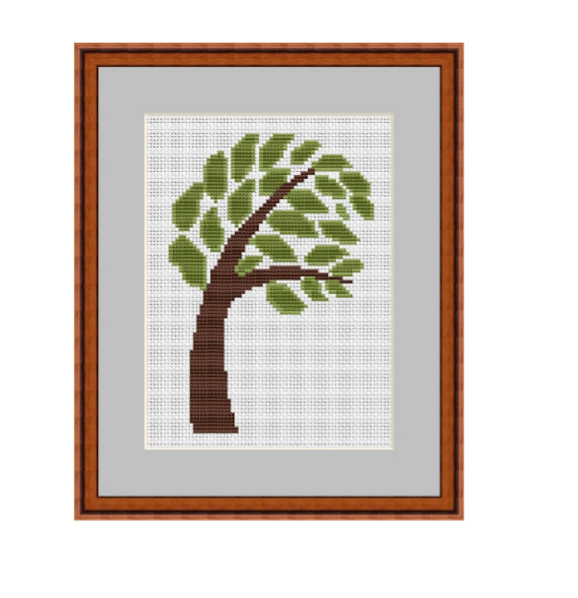 Instant Download Tree Cross Stitch Pattern PDF Chart Home Etsy How to make a cross stitch christmas tree card