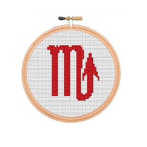 Scorpio Pattern. Zodiac Sign PDF Instant Download Counted Cross Stitch Pattern. Pattern. Home decor Art. Cross Stitch Pattern