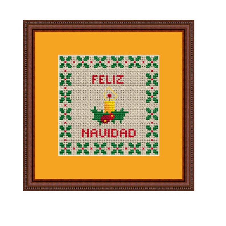 Feliz Navidad. Merry Chistmas Cross Stitch Pattern ...