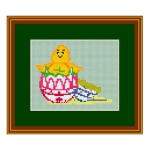 Baby Chicken in the Eggs Cross Stitch Pattern - PDF CHART Easter Easy Pattern/  Holiday Pattern Instant Download/DIY Easter Decor