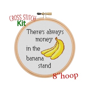 There&#39;s Always Money in the Banana Stand, Arrested Development, Funny Cross Stitch Kit. Funny Quotes. George Bluth Michael Bluth