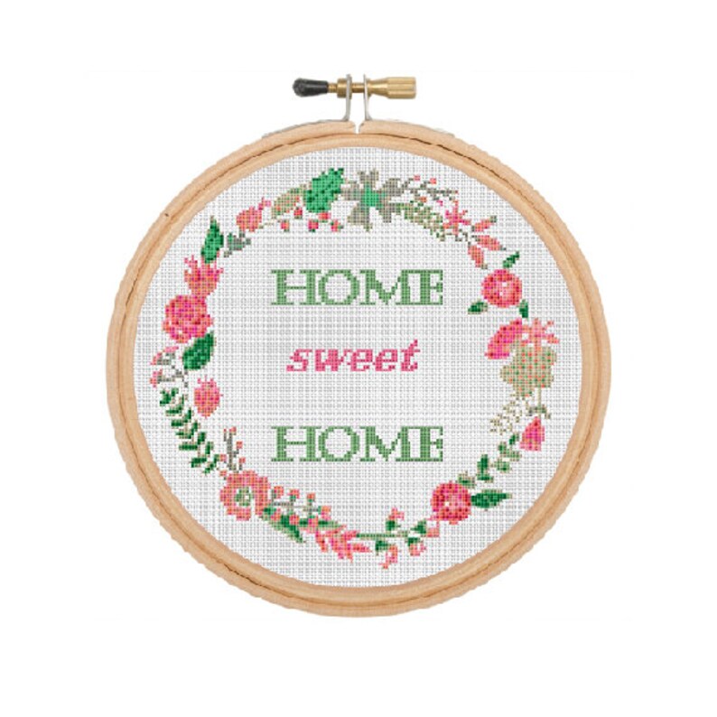 Home Sweet Home Cross Stitch Pattern Vintage. Home Modern | Etsy