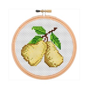 Pear PDF Instant Download. Pears Pattern. Yellow Pears Counted Cross Stitch Pattern. Nature. Fruits Cross Stitch Pattern. Kitchen Decor.