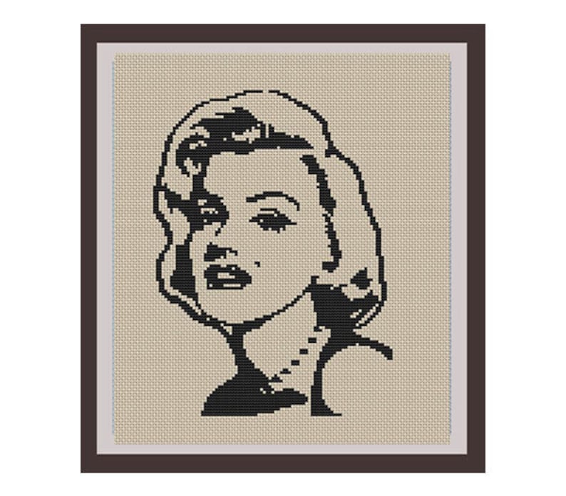 Marilyn Monroe Counted Cross Stitch Pattern. PDF Instant - Etsy