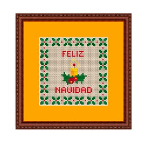 Feliz Navidad. Merry Chistmas Cross Stitch Pattern. Christmas Cross Stitch. Ugly Christmas Cross Stitch. Pattern. Instant Download.