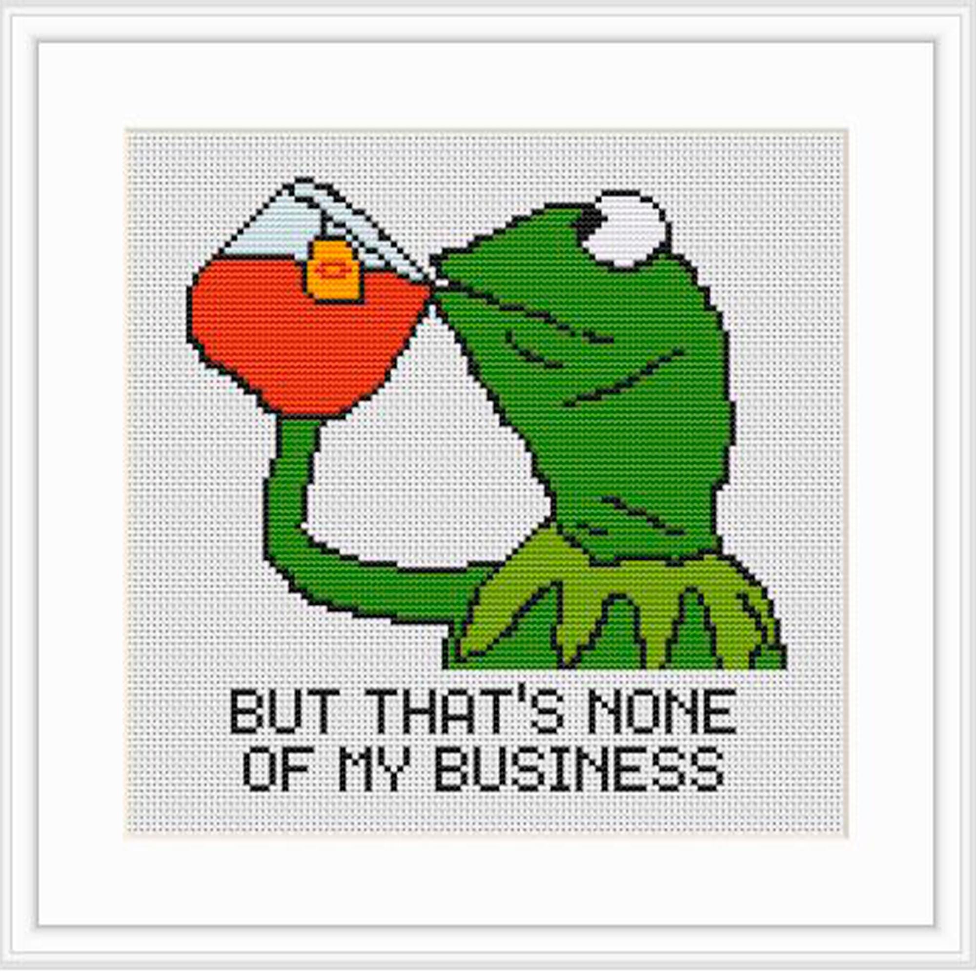 Kermit the Frog Santa Hat Ugly Sweater, That's None of My Business Meme  Sweater, Funny Quotes 3D All Over Printed Sweater, Xmas Gift - Etsy, image size:2000x2000