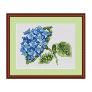 Hortensia Counted Cross Stitch Pattern. PDF Instant Download. Nature. Decor Pattern. Flowers  Cross Stitch Patterns. Floral Decor. Gift.