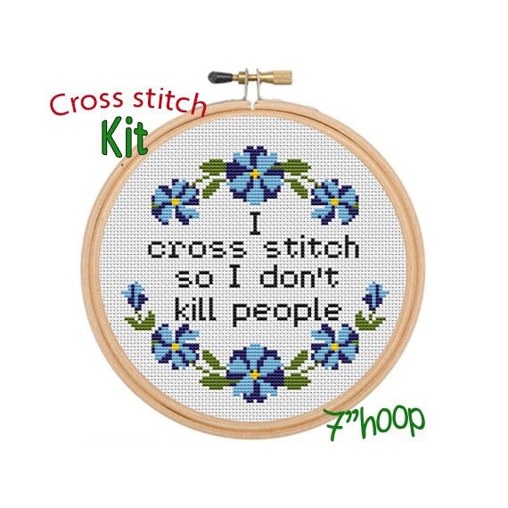Simply the Best Cross Stitch Kit. Schitt's Creek Beginner Cross Stitch.  Flowers Wreath Cross Stitch. Home Decor Cross Stitch Kit. 