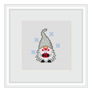 Christmas Gnome Cross Stitch Pattern. Christmas Ornament Cross Stitch Pattern. Funny Christmas Cross Stitch. New Year Pattern.
