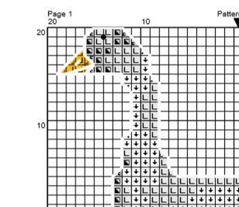 Duck Counted Cross Stitch Pattern. PDF Instant Download. | Etsy