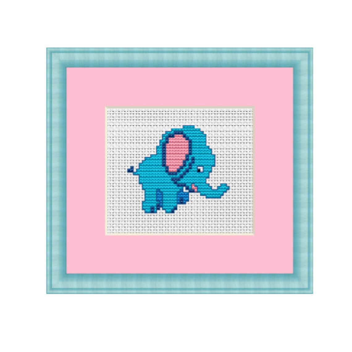Baby Elephant Counted Cross Stitch Pattern. PDF Instant Etsy España