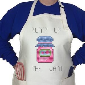 Funny Apron. Pump Up The Jam. Gift. Kitchen Apron. Gift for Mom. Grandma. Sister. Friend. Housewarming.