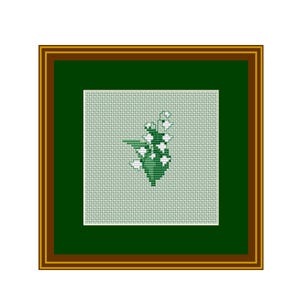 Lily Of The Valley Flower Pattern PDF Instant Download. Counted Cross Stitch Pattern.