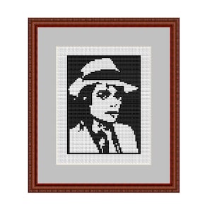 Michael Jackson Counted Cross Stitch Pattern. PDF Instant Download. Begginers Pattern.