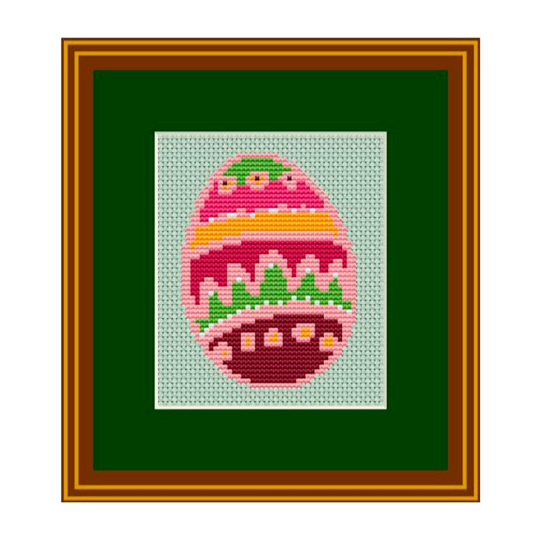 Easter Egg Cross Stitch Pattern - Beginner DIY (PDF Pattern) - Etsy